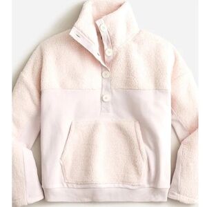 NWOT Cozy Sherpa Pullover in a neutral Blush Pink